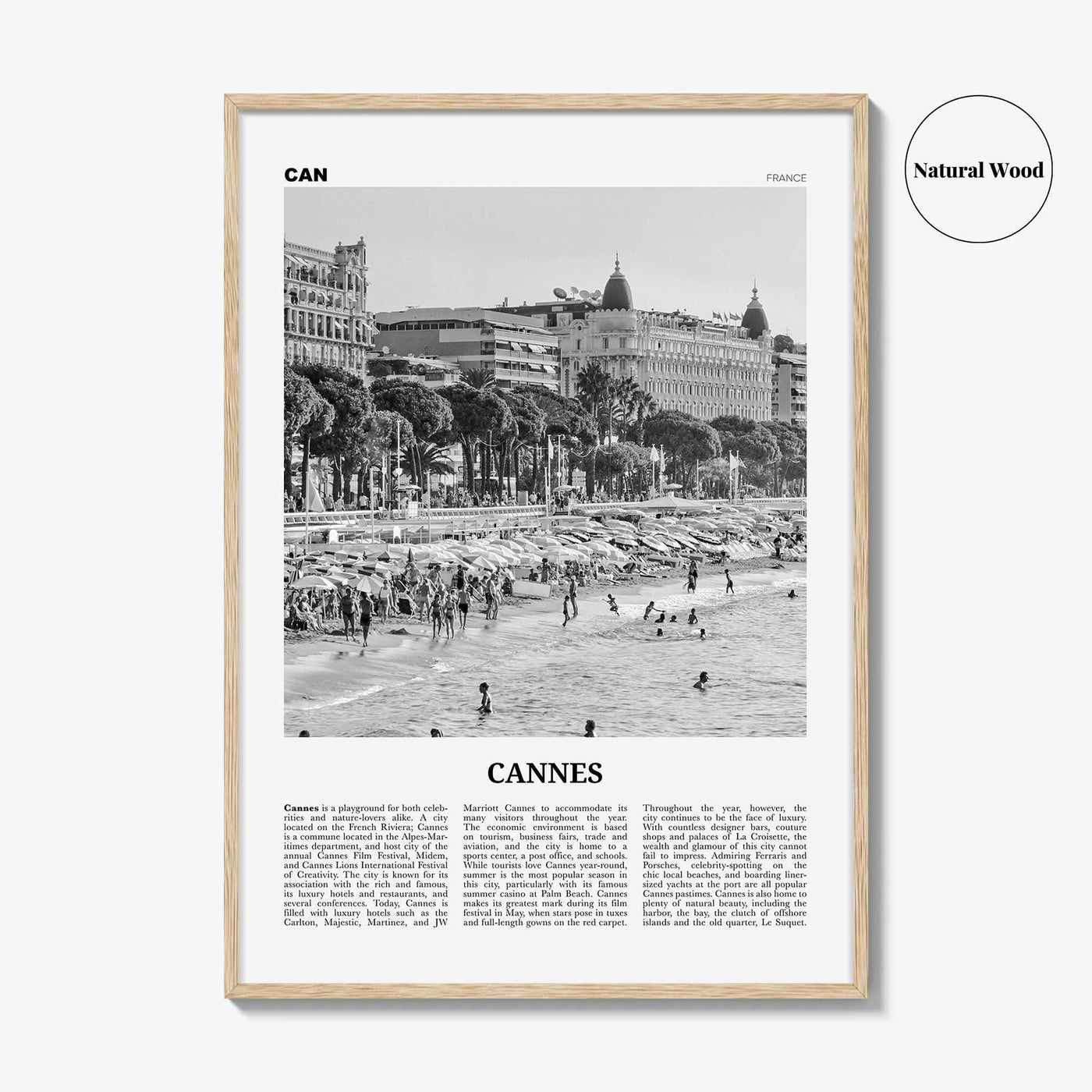 Cannes Print Black and White, Cannes Wall Art, Cannes Poster, Cannes Photo, France, Canas, Alpes-Côte d'Azur, French Riviera, Europe