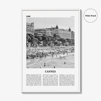 Cannes Print Black and White, Cannes Wall Art, Cannes Poster, Cannes Photo, France, Canas, Alpes-Côte d'Azur, French Riviera, Europe
