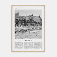 Cannes Travel B&W Poster
