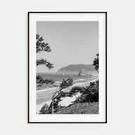Cannon Beach Photo B&W Poster