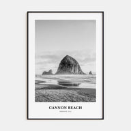 Cannon Beach Portrait B&W Poster