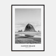 Cannon Beach Portrait B&W Poster