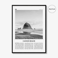 Cannon Beach Print Black and White, Cannon Beach Wall Art, Cannon Beach Poster, Cannon Beach Photo, Cannon Beach Wall Décor, Oregon, USA