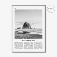 Cannon Beach Print Black and White, Cannon Beach Wall Art, Cannon Beach Poster, Cannon Beach Photo, Cannon Beach Wall Décor, Oregon, USA