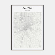 Canton Map Portrait Poster