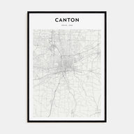 Canton Map Portrait Poster