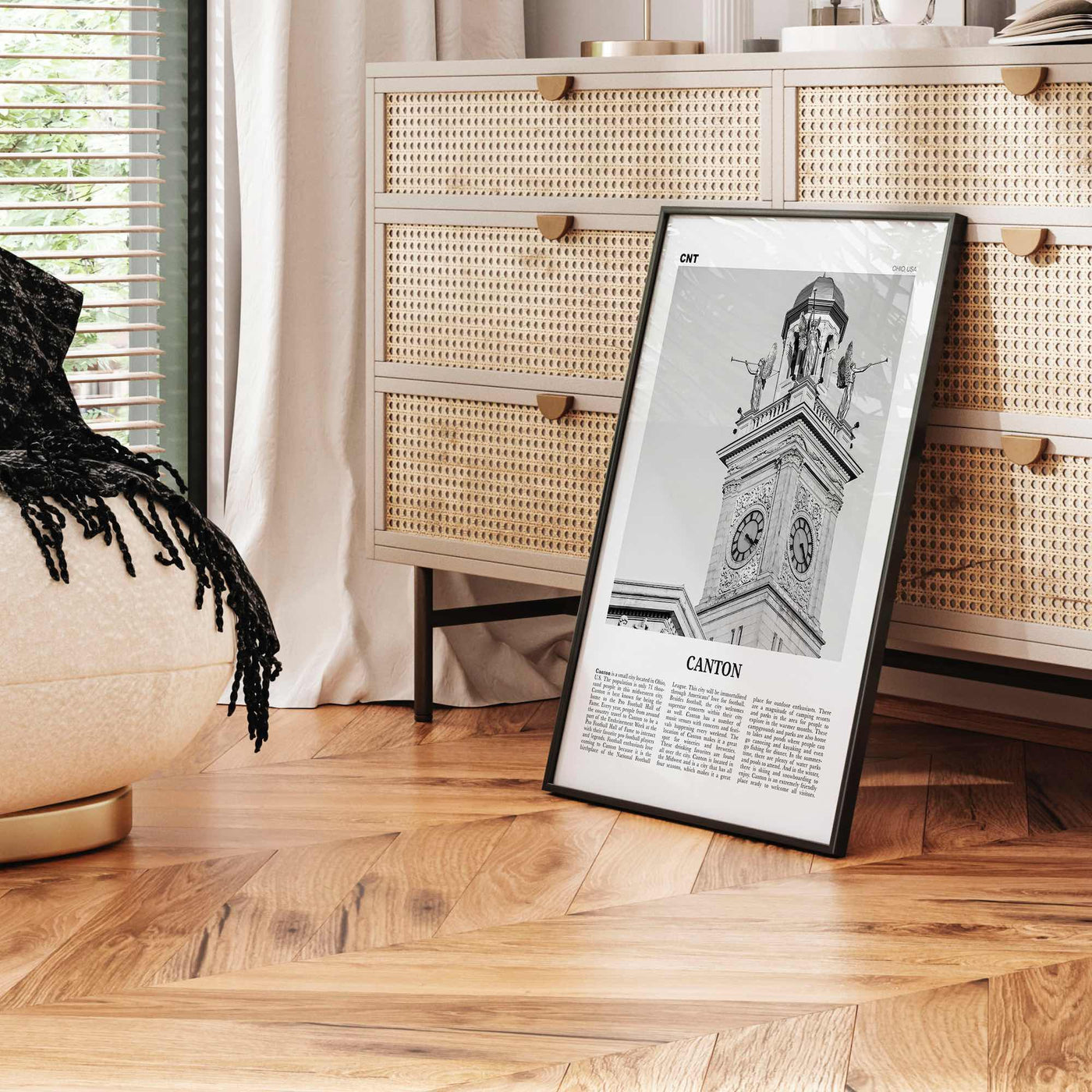 Canton Print Black and White, Canton Wall Art, Canton Poster, Canton Photo, Canton Wall Décor, Ohio, USA, United States