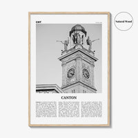 Canton Print Black and White, Canton Wall Art, Canton Poster, Canton Photo, Canton Wall Décor, Ohio, USA, United States