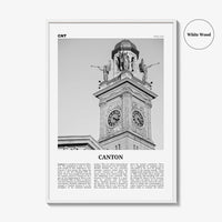 Canton Print Black and White, Canton Wall Art, Canton Poster, Canton Photo, Canton Wall Décor, Ohio, USA, United States