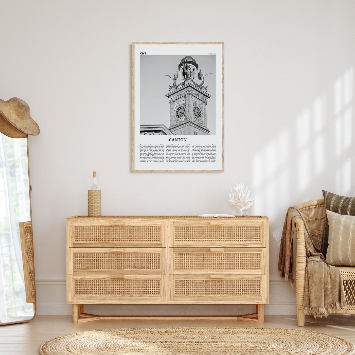 Canton Travel B&W Poster