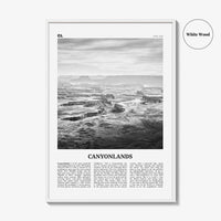 Canyonlands National Park Print Black and White, Canyonlands Wall Art, Canyonlands Poster, Canyonlands Photo, Utah, USA, United States