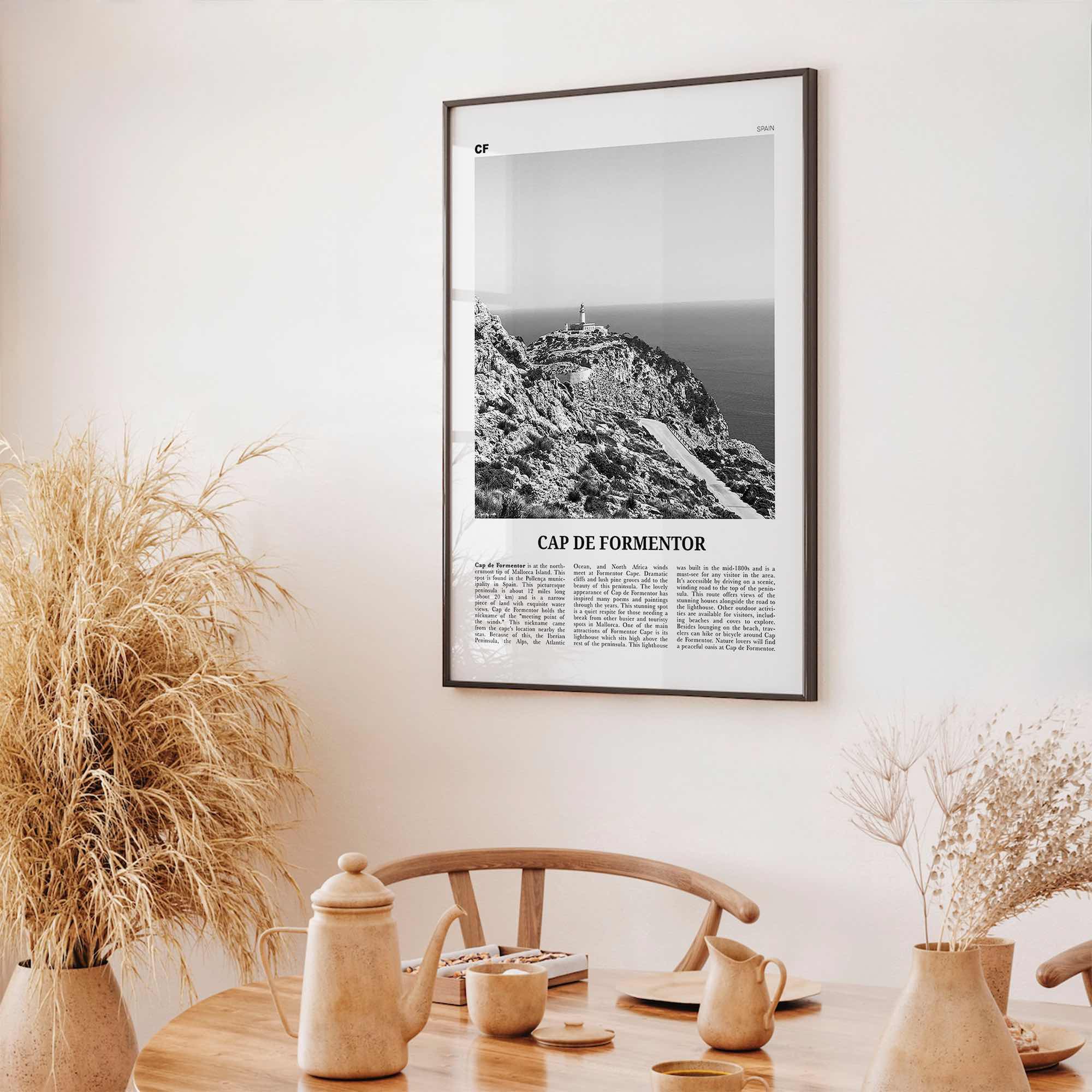 Cap de Formentor Print Black and White, Cap de Formentor Wall Art, Cap de Formentor Poster, Cap de Formentor Photo, Formentor Wall Décor