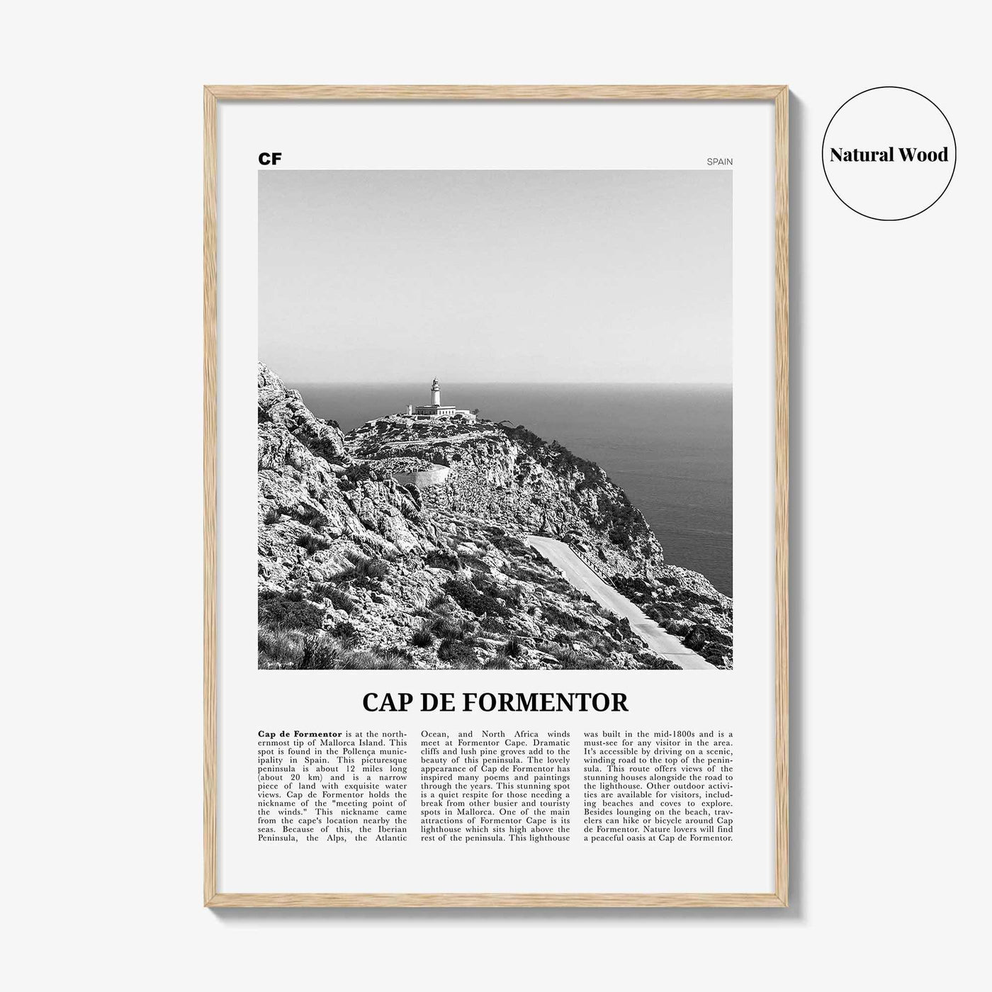 Cap de Formentor Print Black and White, Cap de Formentor Wall Art, Cap de Formentor Poster, Cap de Formentor Photo, Formentor Wall Décor