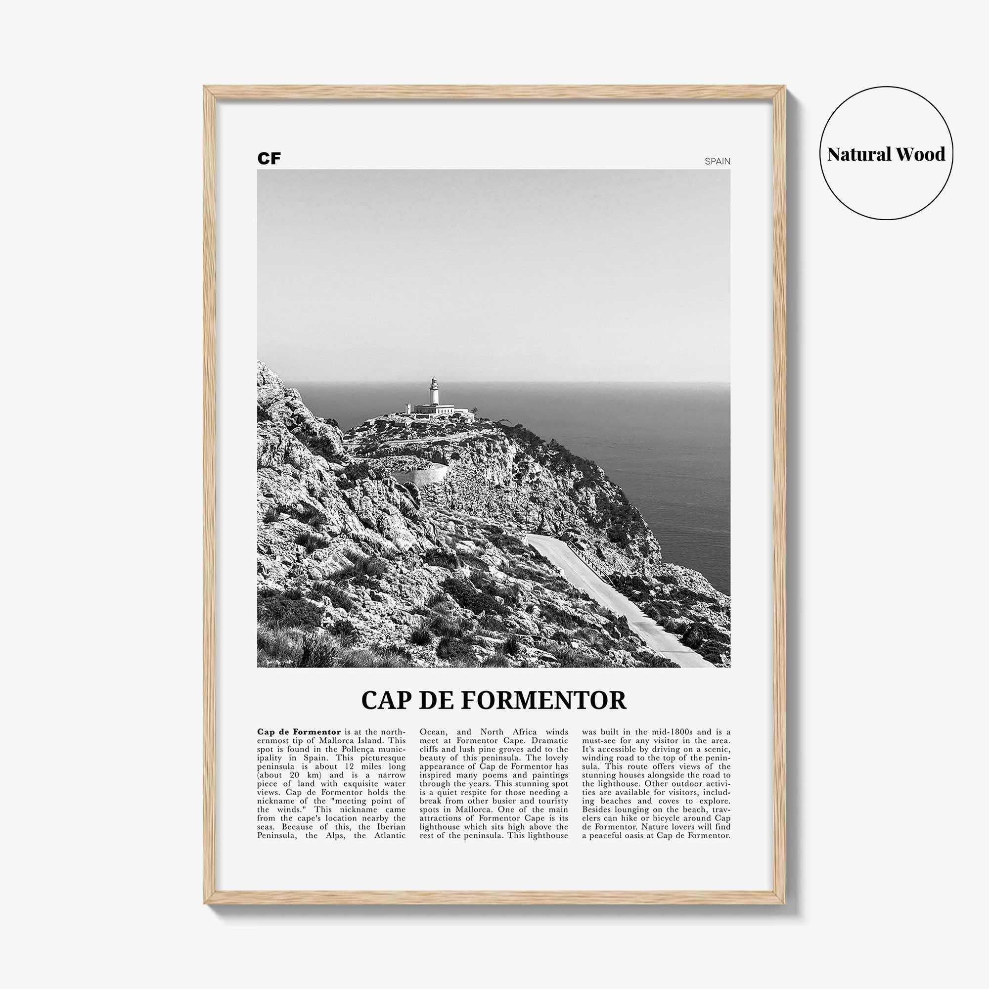 Cap de Formentor Print Black and White, Cap de Formentor Wall Art, Cap de Formentor Poster, Cap de Formentor Photo, Formentor Wall Décor