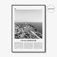 Cap de Formentor Print Black and White, Cap de Formentor Wall Art, Cap de Formentor Poster, Cap de Formentor Photo, Formentor Wall Décor