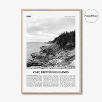 Cape Breton Highlands National Park Print Black and White, Cape Breton Wall Art, Cape Breton Poster, Cape Breton Photo, Canada
