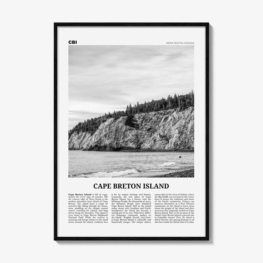 Cape Breton Island Print Black and White, Cape Breton Wall Art, Cape Breton Poster, Cape Breton Photo, Cape Breton Wall Décor, Canada