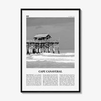 Cape Canaveral Print Black and White, Cape Canaveral Art, Cape Canaveral Poster, Cape Canaveral Photo, Cape Canaveral Décor, Cape Canaveral
