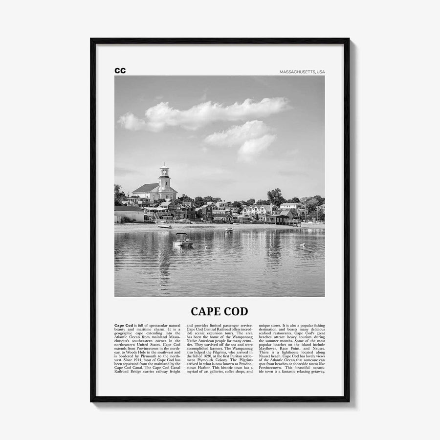 Cape Cod Print Black and White No 1, Cape Cod Wall Art, Cape Cod Poster, Cape Cod Photo, Massachusetts, USA, United States, North America
