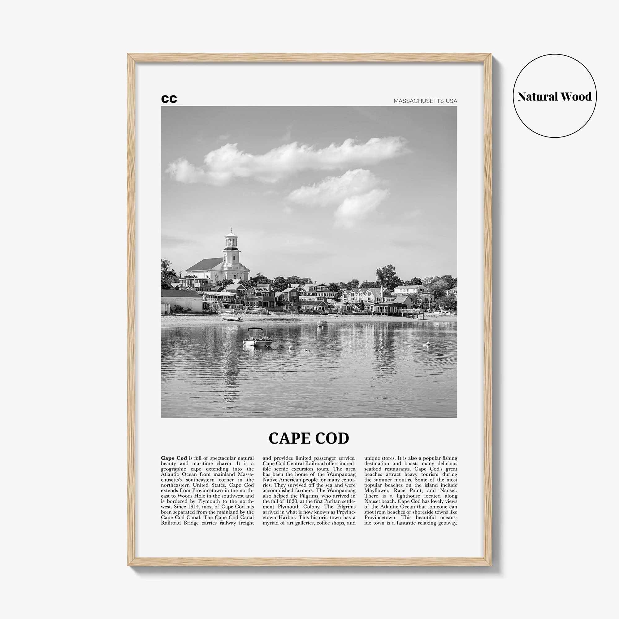Cape Cod Print Black and White No 1, Cape Cod Wall Art, Cape Cod Poster, Cape Cod Photo, Massachusetts, USA, United States, North America