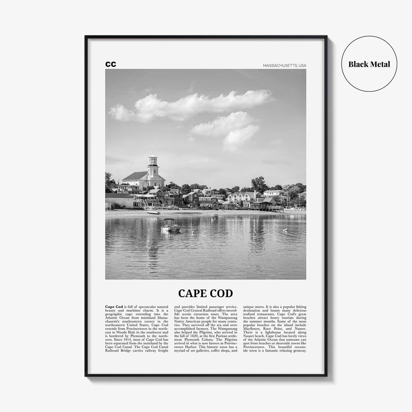 Cape Cod Print Black and White No 1, Cape Cod Wall Art, Cape Cod Poster, Cape Cod Photo, Massachusetts, USA, United States, North America