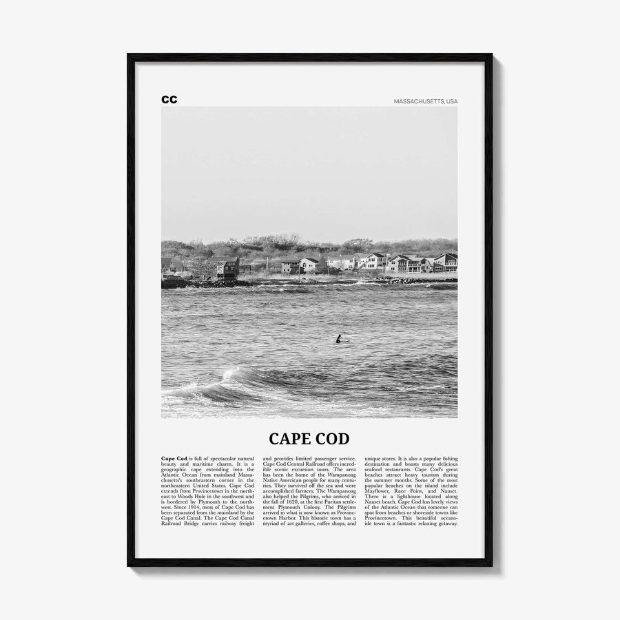 Cape Cod Print Black and White No 2, Cape Cod Wall Art, Cape Cod Poster, Cape Cod Photo, Massachusetts, USA, United States, North America