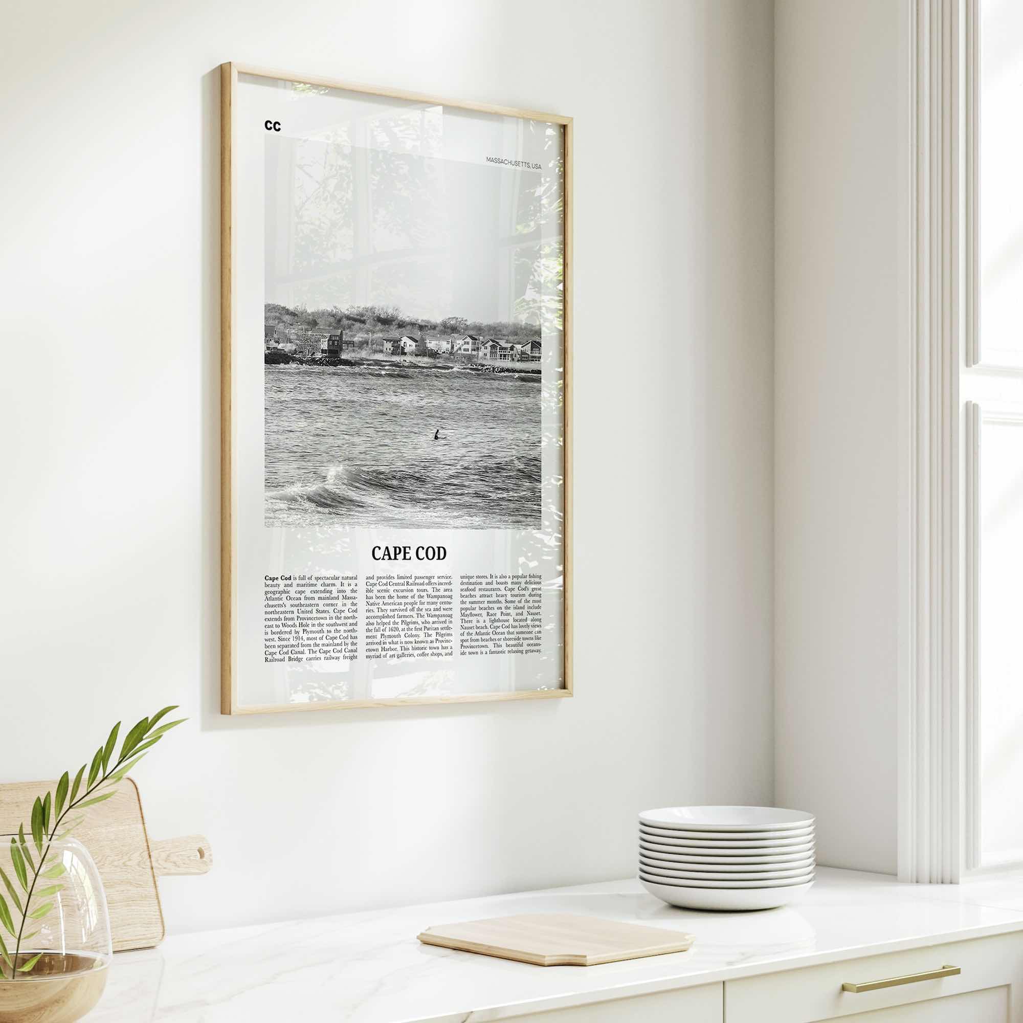 Cape Cod Print Black and White No 2, Cape Cod Wall Art, Cape Cod Poster, Cape Cod Photo, Massachusetts, USA, United States, North America