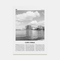 Cape Coral Travel B&W Poster