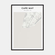 Cape May Map Portrait Poster