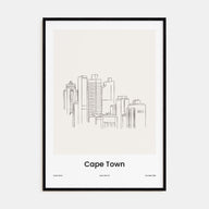 Cape Town Drawn Poster
