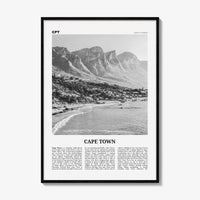 Cape Town Print Black and White No 1, Cape Town Wall Art, Cape Town Poster, Cape Town Photo, Cape Town Wall Decor, South Africa