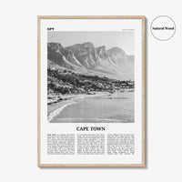 Cape Town Print Black and White No 1, Cape Town Wall Art, Cape Town Poster, Cape Town Photo, Cape Town Wall Decor, South Africa