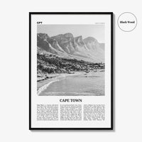 Cape Town Print Black and White No 1, Cape Town Wall Art, Cape Town Poster, Cape Town Photo, Cape Town Wall Decor, South Africa
