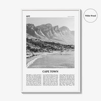 Cape Town Print Black and White No 1, Cape Town Wall Art, Cape Town Poster, Cape Town Photo, Cape Town Wall Decor, South Africa