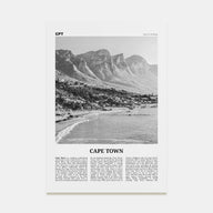 Cape Town Travel B&W No 1 Poster