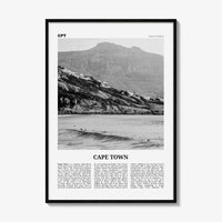 Cape Town Print Black and White No 2, Cape Town Wall Art, Cape Town Poster, Cape Town Photo, Cape Town Wall Decor, South Africa