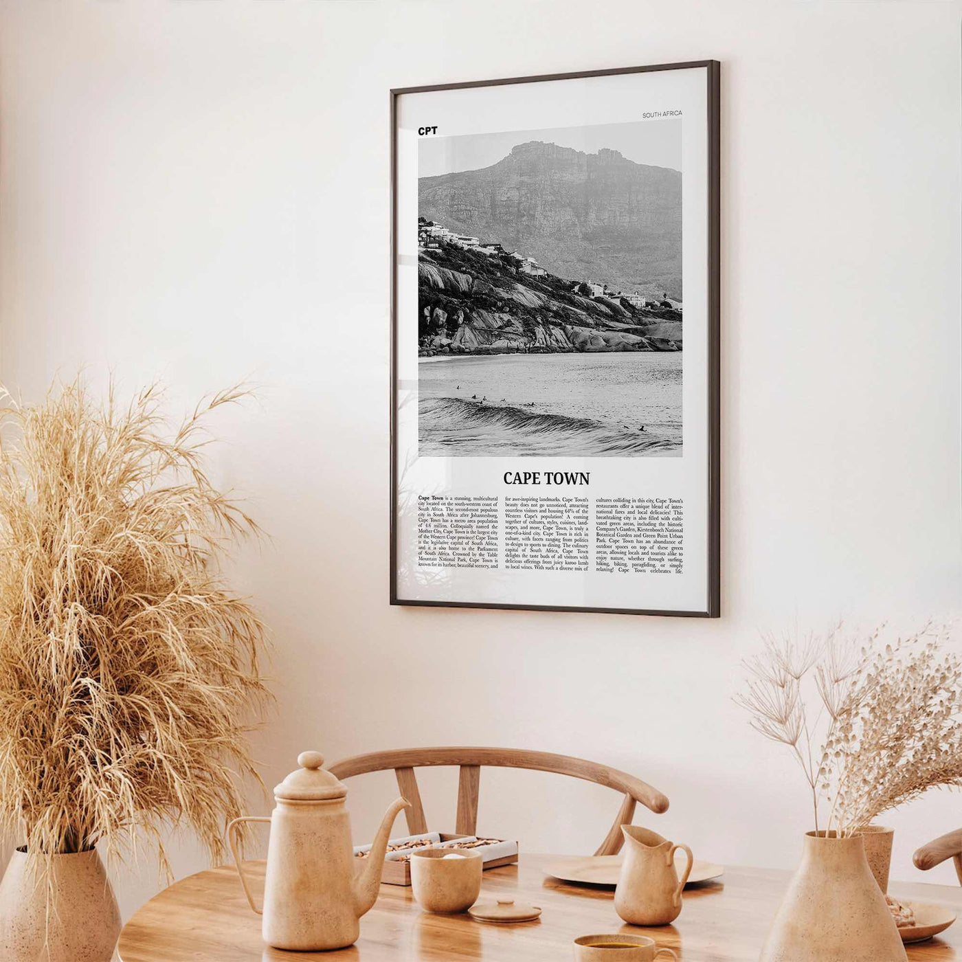 Cape Town Print Black and White No 2, Cape Town Wall Art, Cape Town Poster, Cape Town Photo, Cape Town Wall Decor, South Africa