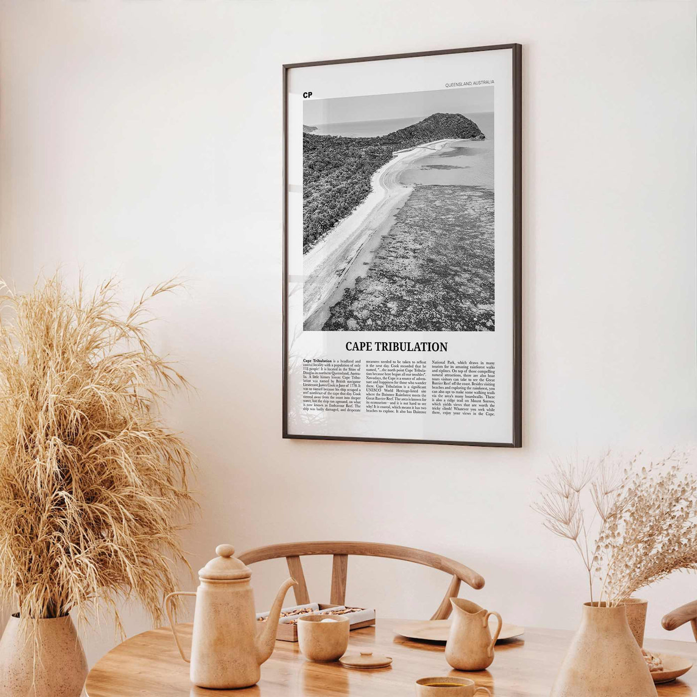 Cape Tribulation Print Black and White, Cape Tribulation Wall Art, Cape Tribulation Poster, Cape Tribulation Photo, Queensland, Australia