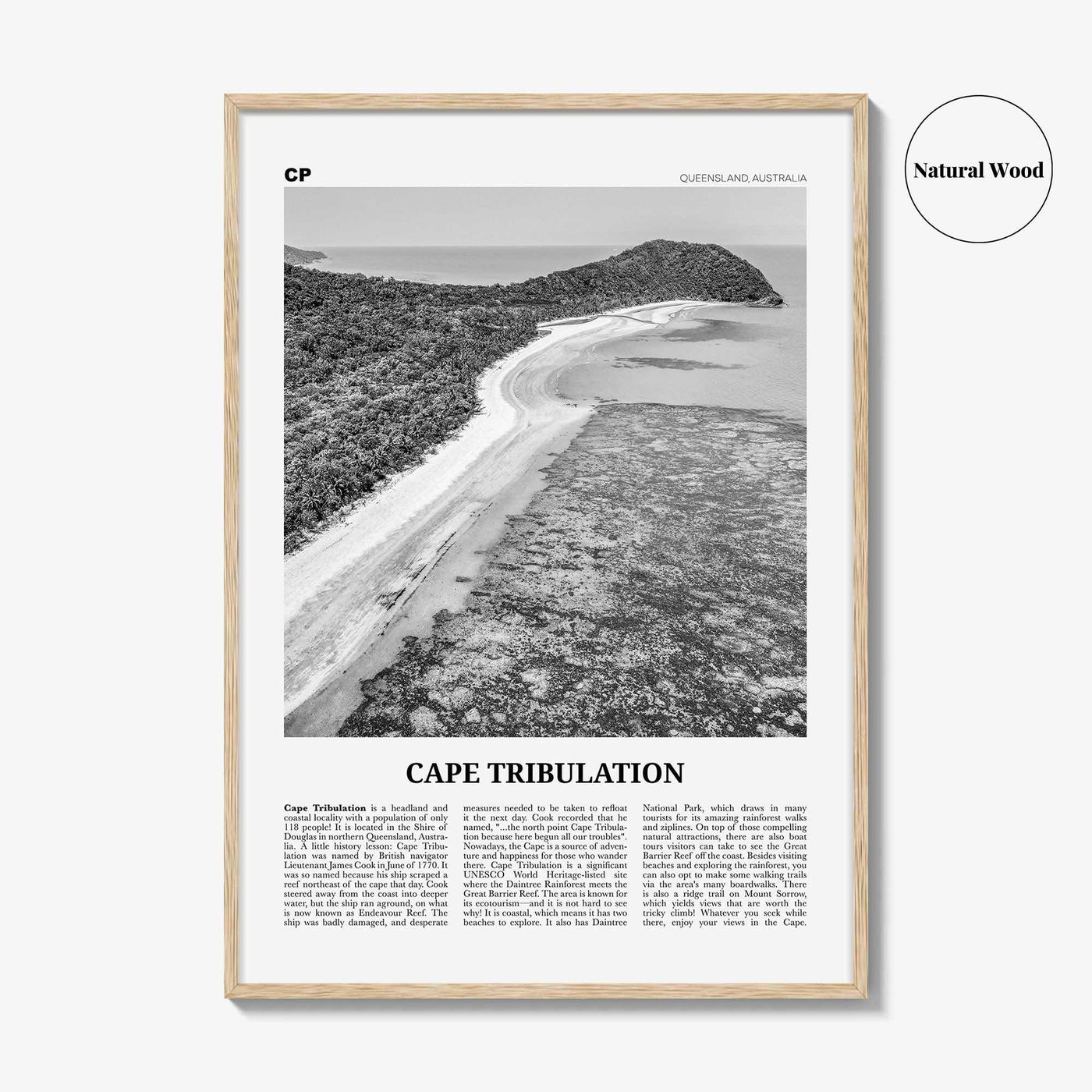 Cape Tribulation Print Black and White, Cape Tribulation Wall Art, Cape Tribulation Poster, Cape Tribulation Photo, Queensland, Australia