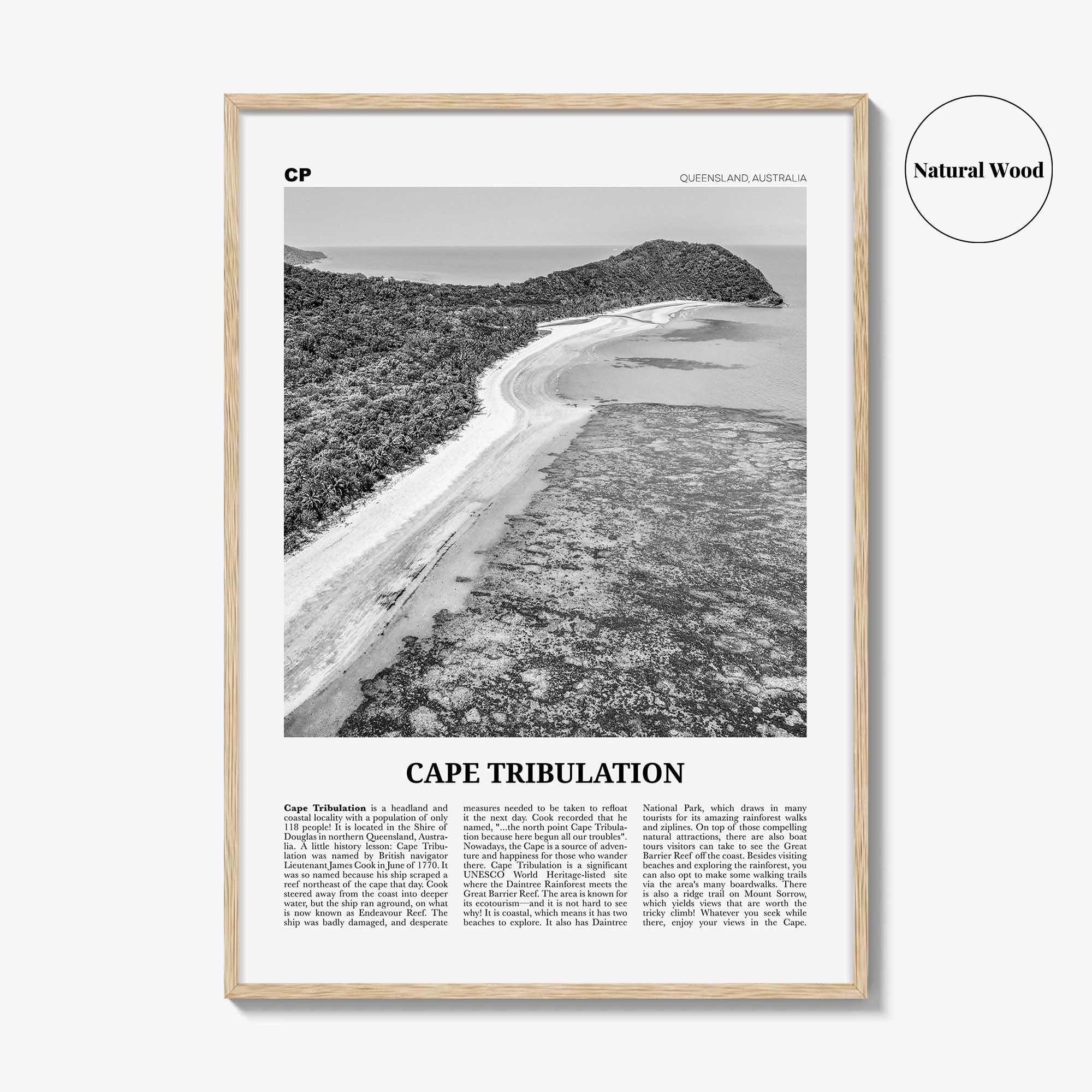 Cape Tribulation Print Black and White, Cape Tribulation Wall Art, Cape Tribulation Poster, Cape Tribulation Photo, Queensland, Australia