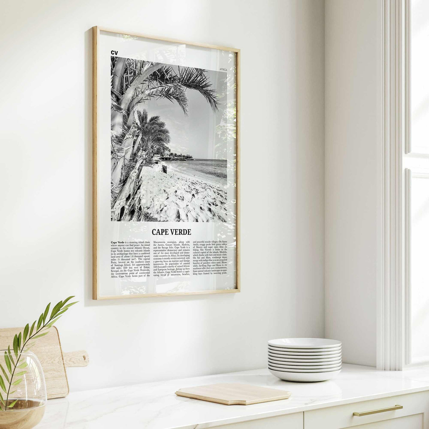Cape Verde Print Black and White No 1, Cape Verde Wall Art, Cape Verde Poster, Cape Verde Photo, Praia, Cabo Verde, Kabu Verdi, Portugal