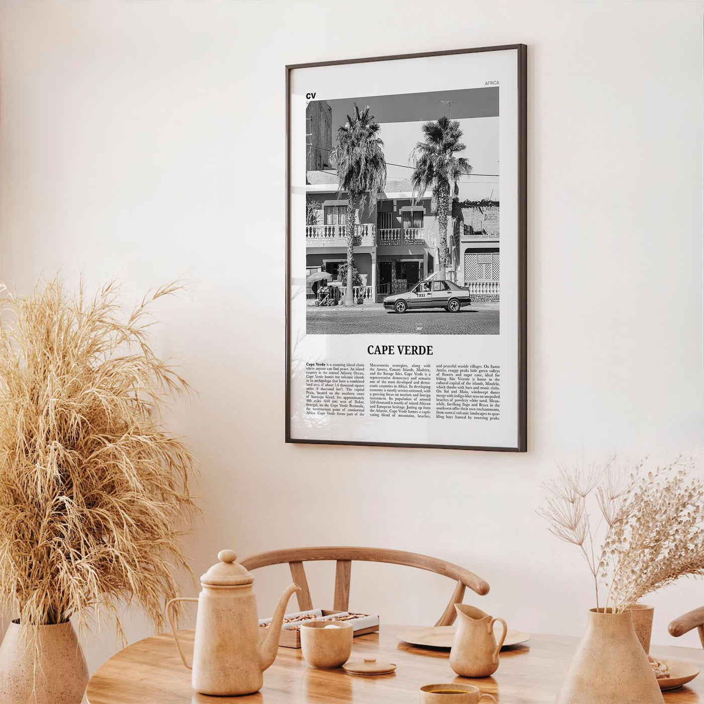 Cape Verde Print Black and White No 2, Cape Verde Wall Art, Cape Verde Poster, Cape Verde Photo, Praia, Cabo Verde, Kabu Verdi, Portugal