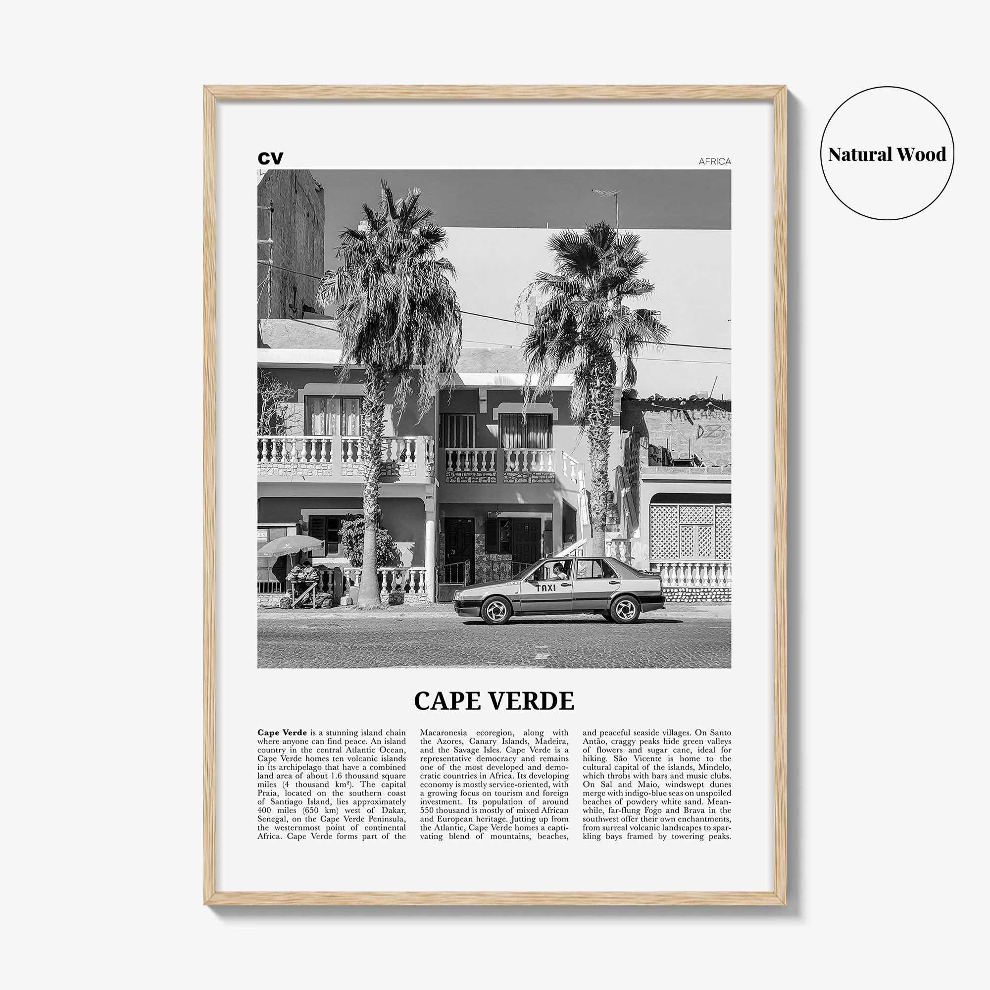 Cape Verde Print Black and White No 2, Cape Verde Wall Art, Cape Verde Poster, Cape Verde Photo, Praia, Cabo Verde, Kabu Verdi, Portugal