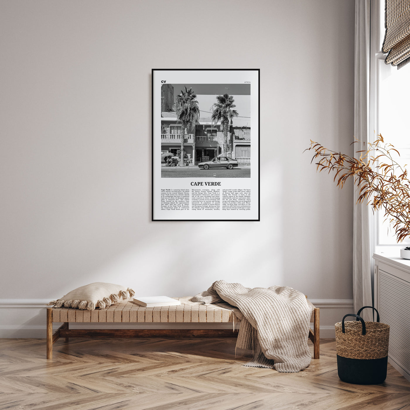 Cape Verde Travel B&W No 2 Poster