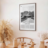 Capitol Reef National Park Print Black and White, Capitol Reef Wall Art, Capitol Reef Poster, Capitol Reef Photo, Utah, USA, United States