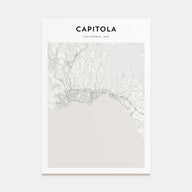 Capitola Map Portrait Poster