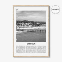 Capitola Print Black and White, Capitola Wall Art, Capitola Poster, Capitola Photo, Capitola, California, USA, United States, North America