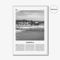Capitola Print Black and White, Capitola Wall Art, Capitola Poster, Capitola Photo, Capitola, California, USA, United States, North America