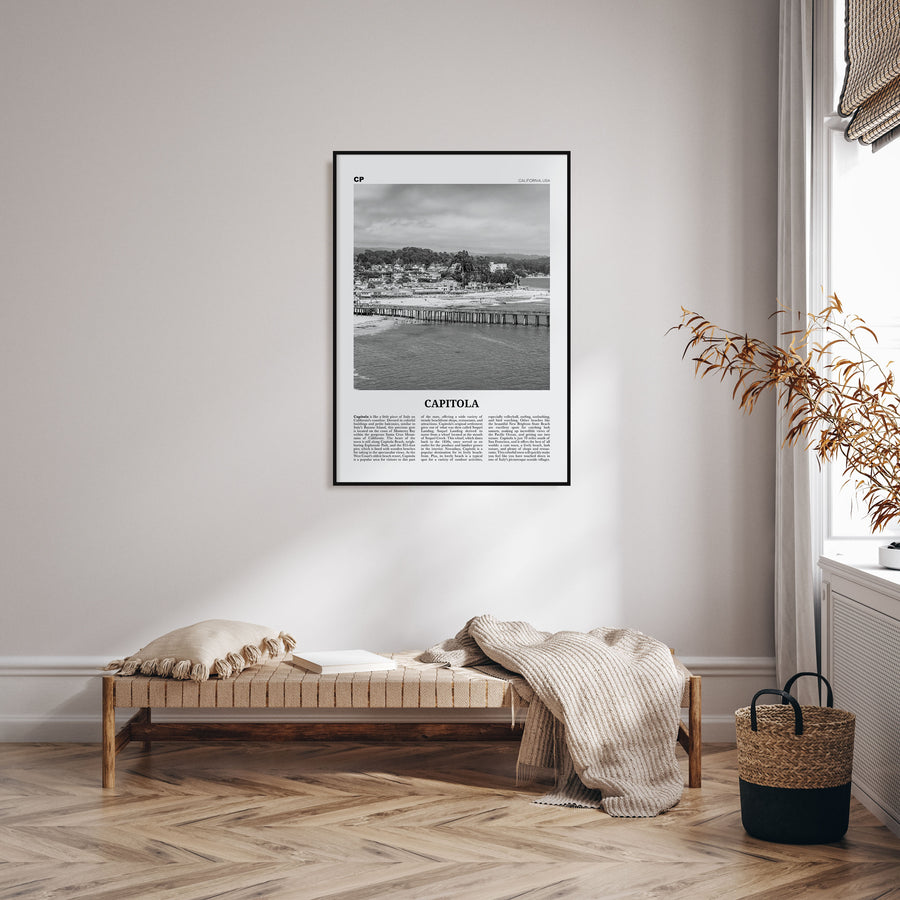 Capitola Travel B&W Poster