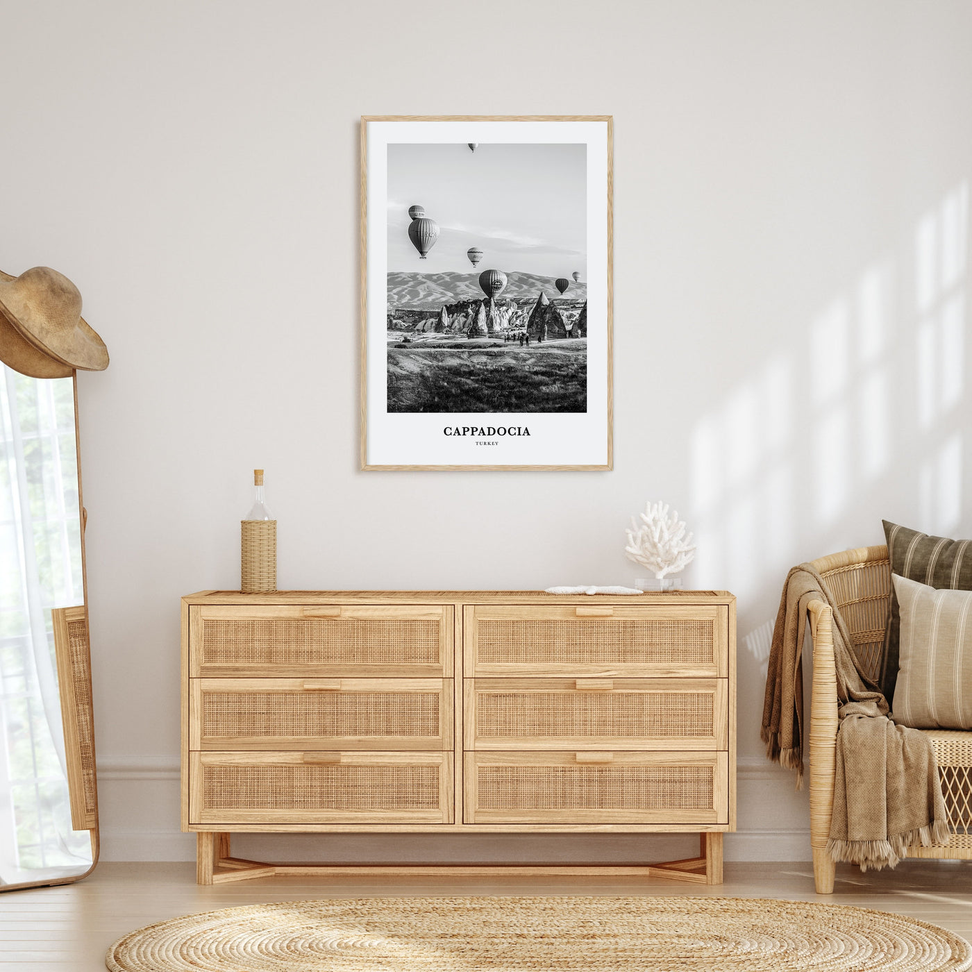 Cappadocia Portrait B&W Poster